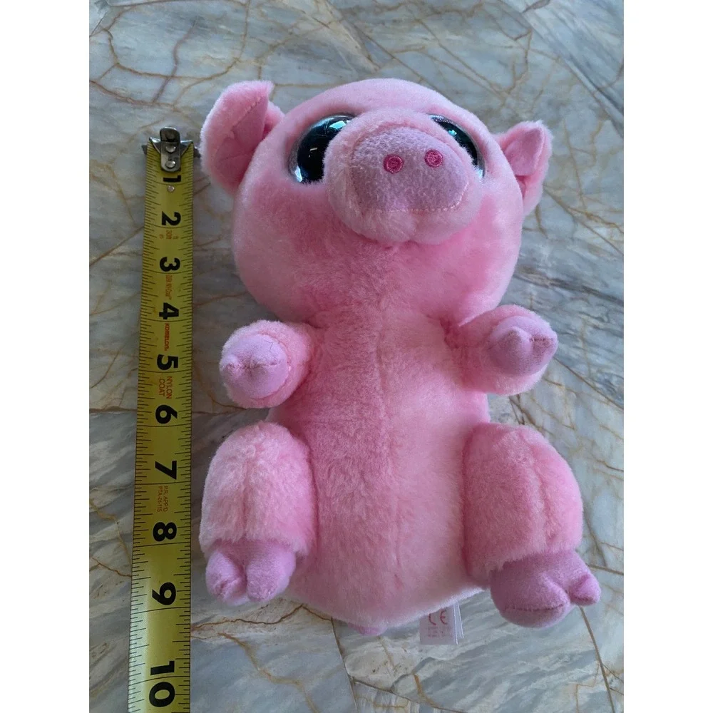 Ty Beanie Boos Piggley the Pig Pink Plush Sparkle Glitter Eyes 8.5 Inch Toy